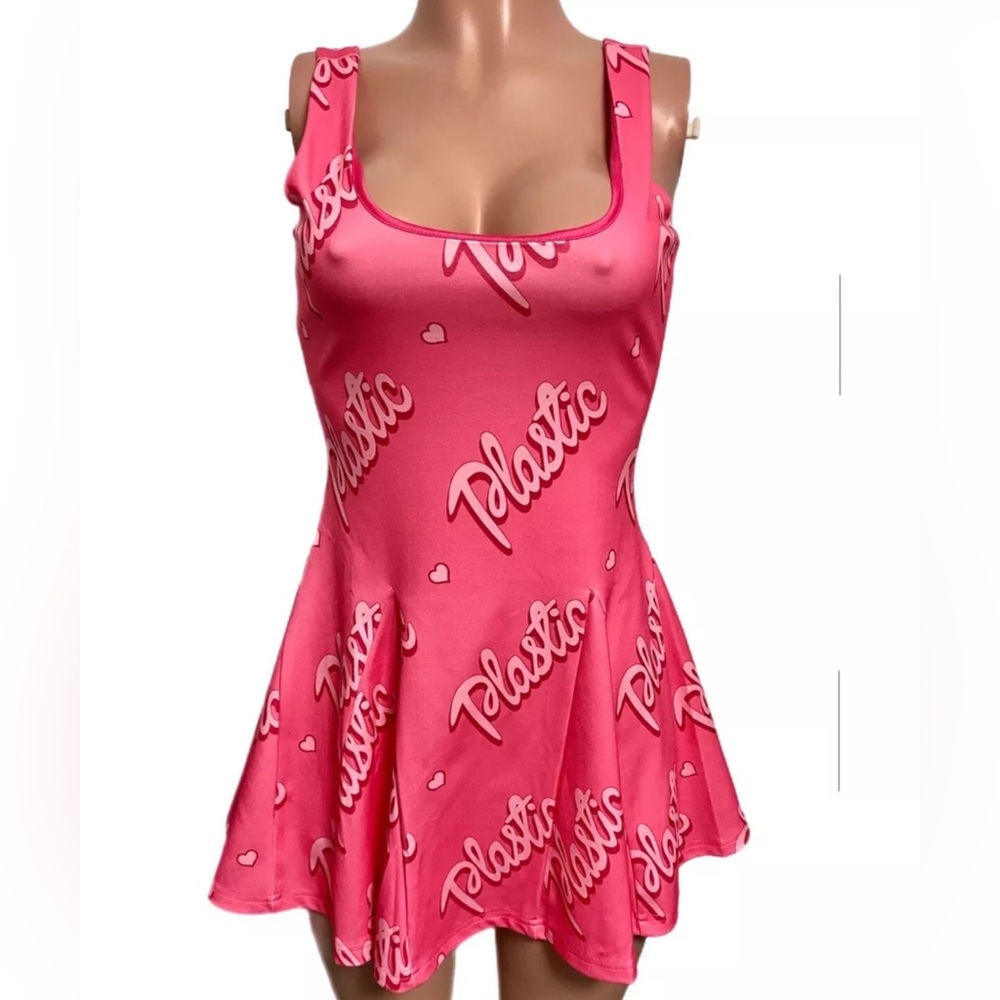 Pink Graphic Dress